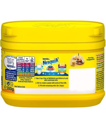 Nesquik Banana Milkshake Mix 300g - Delicious and Refreshing Drink - Buy Online on SooperMarket.com