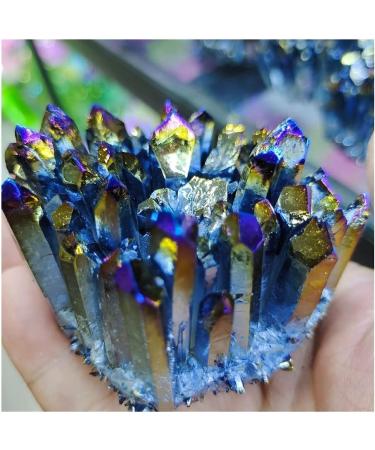 Natural Crystal Electroplate Cluster Stone RawCrystals Rock Specimen Home Decor FZUGEDRLI - Buy Online on SooperMarket.com