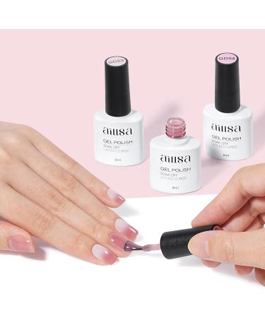 AILLSA Nude Gel Polish Set Pink Milky White Jelly Gel Nail Polish with Base and Top Coat Neutral Sheer Colors Translucent Gel Polish for French Manicure Soak Off U V Gel Starter Kit DIY at Home Crystal Castles - Buy Online on SooperMarket.com