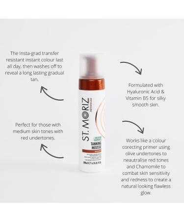 St Moriz Hyaluronic Acid & Vitamin B5 Tanning Mousse | Fast Drying Vegan Fake Tan | Medium 200ml - Buy Online on SooperMarket.com
