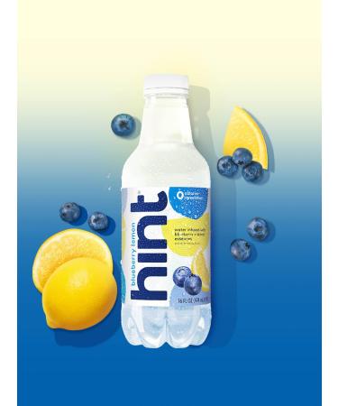 Hint Water Blueberry Lemon (Pack of 12)  16 Ounce Bottles  Pure Water Infused with Blueberry and Lemon  Zero Sugar-Calories-Sweeteners-Preservatives-Artificial Flavors  16 Fl Oz (Pack of 12) - Buy Online on SooperMarket.com