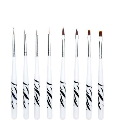 8 pieces gel brush for nails acrylic nail brush UV-gel nail art brush nail art painting drawing brush nailart nail accessories nail design modelage pedicure manicure
