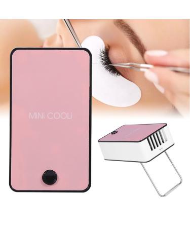 USB Mini Fan Air Conditioning Blower for Grafted Eyelashes Eyelash Extension Glue Dryer(Pink)