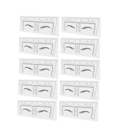 Gogogmee 10pcs Eyebrow Design Ruler Tool Brow Makeup Supplies Eyebrow Guide Stencil Measuring Ruler Make up