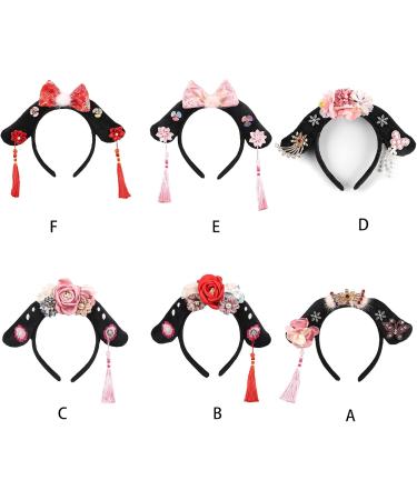 JSGHGDF Ancient Chinese HeadBand Hair Hoop Chinese Style Headband Chinese Girl for Hair Accessories Flat Red - Buy Online on SooperMarket.com