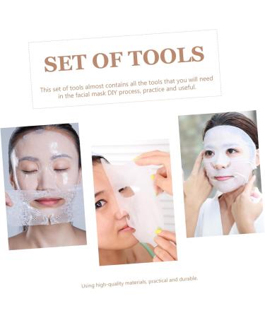 Mikinona 1 Set Four Piece Facial Mask Bowl DIY Facial Mask Tools Facial Mask Mixing Tools Makeup Kit Beauty Mask Facial Kit Skin Mask DIY Bowl Tool Mask Applicator Wooden - Buy Online on SooperMarket.com
