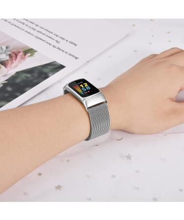 KOREDA Stainless Steel Mesh Loop Band for Fitbit Charge 5 - Silver - Buy Online on SooperMarket.com
