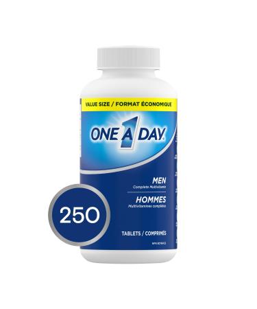 One A Day Multivitamin for Men - Daily Vitamins For Men-Men's Multivitamin With Vitamin A Vitamin C Vitamin D and Zinc for Immune Support Vitamin E B12 Magnesium Lycopene Calcium 250 tablets