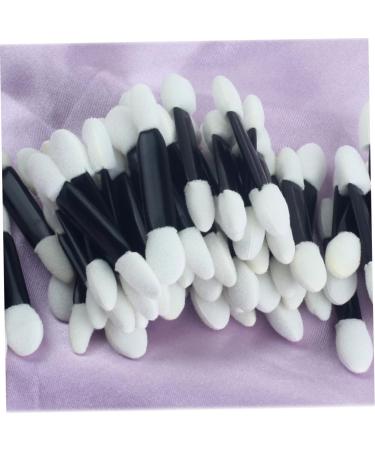 Eye Shadow Applicators Disposable Double Ended Sponge 50pcs Dual Sided Eyeshadow Brush Sponge Tipped Oval Makeup Applicator Eye Shadow Sticks Black Handle - Buy Online on SooperMarket.com