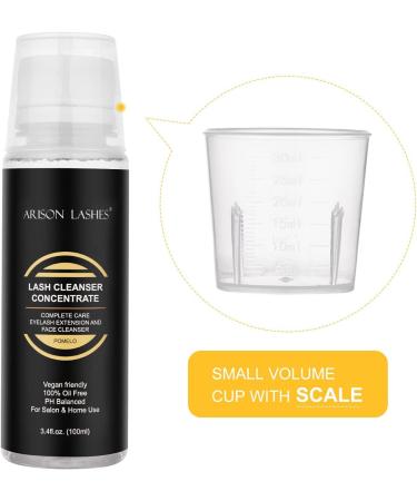 Lash Cleansing Concentrate 100ml Professional Eyelash Extension Shampoo - Natural Foaming Cleanser for Extensions, Salon Home Care - Pomelo Scent - Buy Online on SooperMarket.com