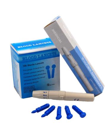 eFast Auto Lancing Device Plus 100 28-G Sterile-Tip-Lancets