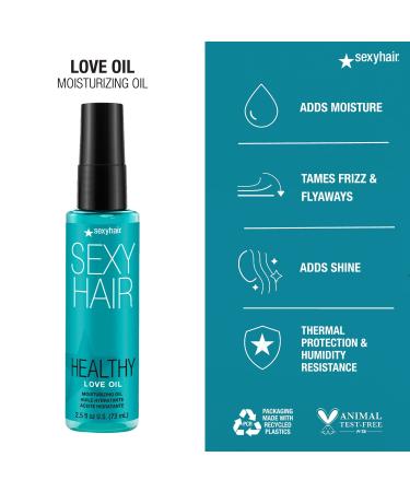 SexyHair Healthy Love Oil - Moisturizing Oil for Frizz Control & Shine | 2.5 fl oz - Buy Online on SooperMarket.com