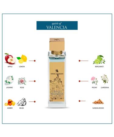 Swiss Arabian Spirit of Valencia - Arabian Perfumes for Women and Men - Long Lasting Extrait de Parfum - Citrus Floral Amber Perfume - 3.4 oz - Buy Online on SooperMarket.com