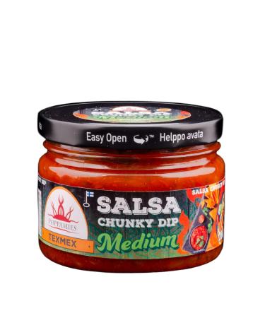 Texmex Salsa Chunky Dip - Vegan Gluten Free Lactose Free - Spiciness: Medium - 260g Chunky Dip Medium