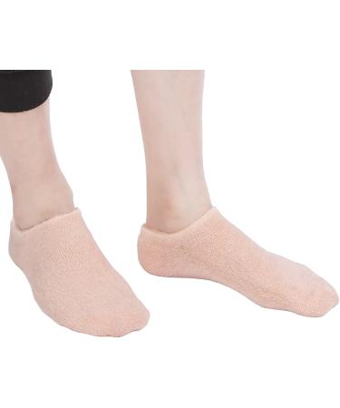 Moisture Socks for Rough Skin - Soft Gel Spa Socks - 2 Pack Essential Oil Design - Pink Moisturizing Socks for At Home Care - Buy Online on SooperMarket.com