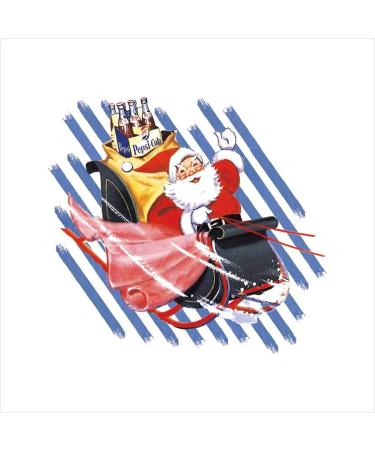 All+Every Pepsi Christmas Retro Bottle Santa Sleigh Men's T-Shirt M White - Buy Online on SooperMarket.com