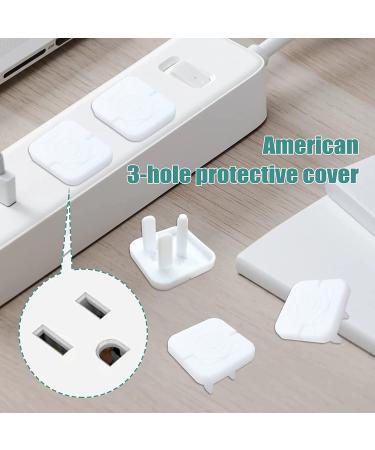 40 Pack White Square Socket Child Safety Plug Covers for Outlets - Hidden Handle for Kids Toddler Protection - Buy Online on SooperMarket.com