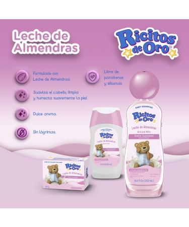 Ricitos de Oro Almond Milk Body Cream | Grisi | Hypoallergenic Moisturizer for Daily Use | 250ml - Sweet Softness & Hydration - Buy Online on SooperMarket.com