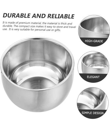 Beaupretty 3ST Professional Shaving Foam Cups - Double-Walled Stainless Steel Beard Kit for Men | International Shipping Available - Buy Online on SooperMarket.com