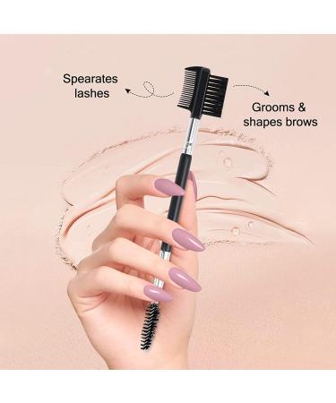 2pcs 3 Head Eyebrow & Eyelash Shaper with Double Head Brush | Includes 3 Different Spoolie Brushes for Makeup Grooming | EC-01 - Buy Online on SooperMarket.com
