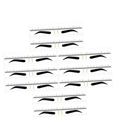 Gogogmee 10pcs Brow Makeup Supplies Eyebrow Stencils Older Women Eyebrow Kit Women Brow Shaping Stencil Pvc