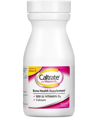 Caltrate with Vitamin D3 (60 Count) 600 mg Calcium Vitamin D3 Bone Health Supplement - Buy Online on SooperMarket.com