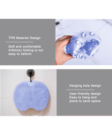 Silicone Shower Brush with Suction Cup for Body Exfoliation & Cleansing - Blue - Buy Online on SooperMarket.com