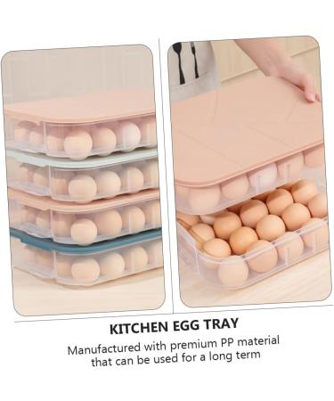 OSALADI Kitchen Egg Tray 3pcs Egg Storage Box Refrigerator Egg Trays Clear Plastic Tray Eggs Egg Plate Pp Household re-usable - Buy Online on SooperMarket.com