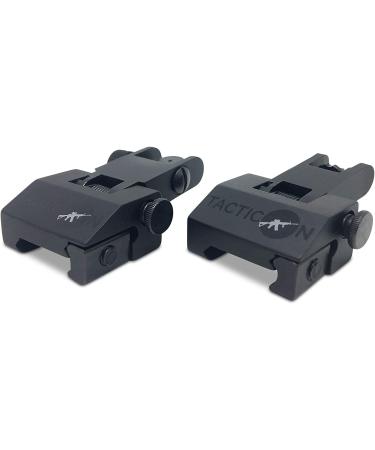 Tacticon Armament Flip Up Iron Sights for Rifle with Adjustment Tool - BUIS Set for Picatinny/Weaver Rails - Buy Online on SooperMarket.com