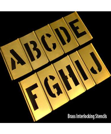 Deezio 1 Brass 46 Pieces Interlocking Stencil Set of Numbers and Letters Kit 1inch(46piece) - Buy Online on SooperMarket.com