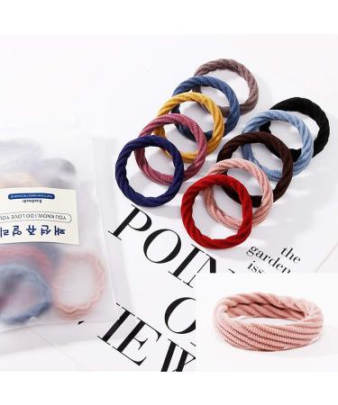Wetopkim 60 Pcs Non-Slip Hair Ties for Thick, Heavy, and Curly Hair - Lightweight, Seamless, Highly Elastic - Buy Online on SooperMarket.com