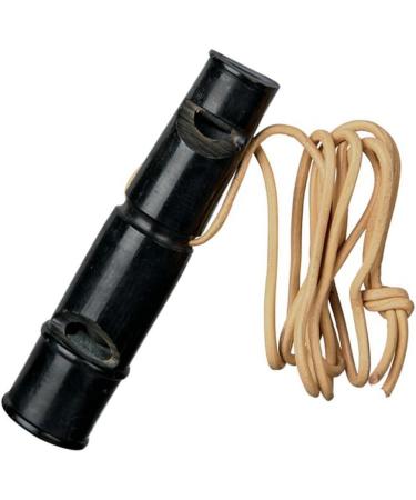 Schecker Buffalo Horn Whistle with Leather Strap | Double Tone Whistle - Perfect for Outdoor Adventures - Buy Online on SooperMarket.com