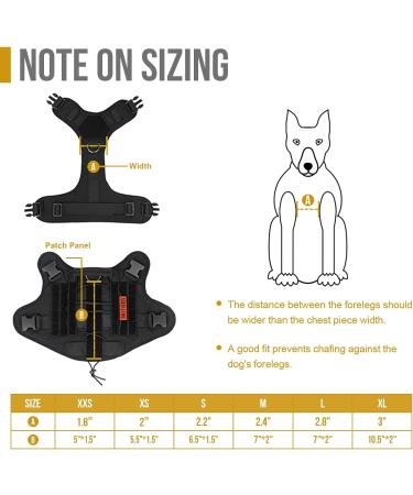 Tactical Dog Harness Vest Military Dog Harness for Large Medium Dogs No-Pull Service Dog Vest with Hook & Loop Panels Adjustable Dog Vest Harness for Walking Hiking Training(Black Medium) M Black - Buy Online on SooperMarket.com