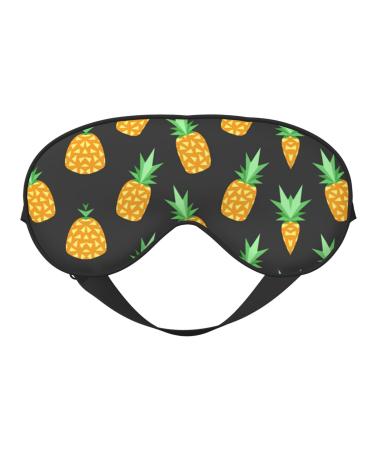 Pineapple. Sleep Mask-Adjustable Breathable Fashionable Eye Mask for A Comfortable Sleep Experience