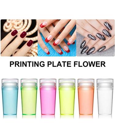 Buy Cacacook Nail Stamp Transparent Silicone Nail Art Stamper with Lid & Scraper for DIY Nail Decor Pink International Shipping Available! - Buy Online on SooperMarket.com