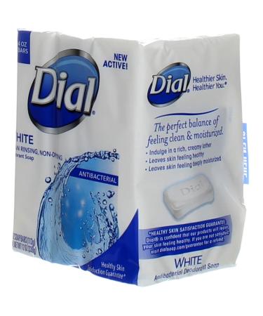 Dial Antibacterial Deodorant Soap White 4oz - Pack of 9 Bars | Antibacterial Protection | Deodorant Bar Soap - Buy Online on SooperMarket.com
