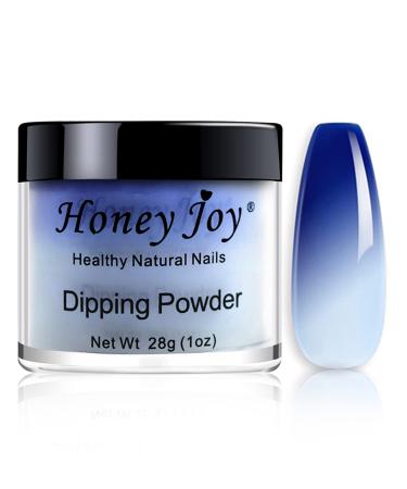 28g/Box Blue and White Temperature Color Change Dip Powder Nails Dipping Nails Long-lasting Nails No UV Light Needed (No.8) Dip - W-No.8 - UKA