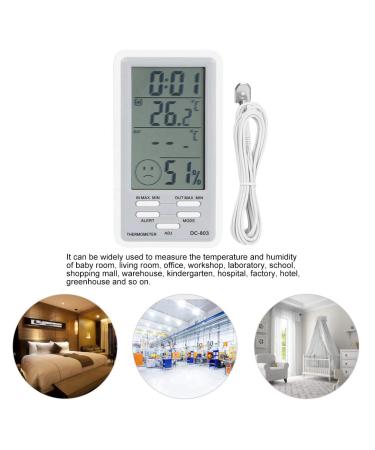 Thermometer Hygrometer - High/Low Temperature Alarm, Office, Workshop, Lab, Living Room - Buy Online on SooperMarket.com