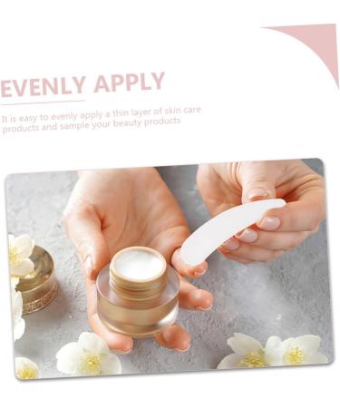 100pcs Spoon Cream Spoon Tool Face Care Products Mini Spoon Face Spatula Makeup Spatula Eye Cream Spoon Face Cream Spoon Applicator for Eye Cream Scraper 5.50X1.50X0.10CM White - Buy Online on SooperMarket.com