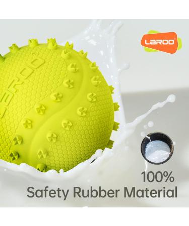 Laroo Dog Toys - Durable Natural Rubber Squeaker Football for Small & Large Dogs (6.5cm Green) - International Shipping Available - Buy Online on SooperMarket.com