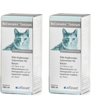 Alfavet ReConvales Tonicum Cat - Dietary Supplement Double Pack (2 x 280ml) | Boost Your Cat's Health - International Shipping Available - Buy Online on SooperMarket.com