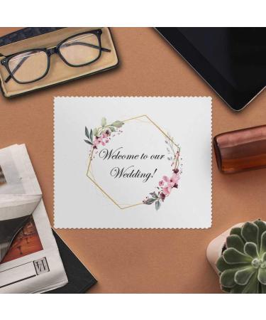 Buy 2 x Microfiber Cleaning Cloths 'Welcome to Our Wedding' - Perfect Wedding Gifts | International Shipping - Buy Online on SooperMarket.com