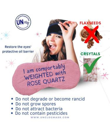 UNClog Heated Eye Mask for Blepharitis-Stye Relief with Rose Quartz | Moist Heat Treatment for Unclogging Glands, Dry Eye Relief, Chalazion, MGD | Beauty & Warm Therapy | 1yr Guarantee - Buy Online on SooperMarket.com