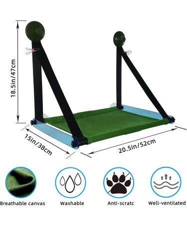 Foldable Cat Hammock for Large Cats 60 lbs+ | Indoor Window Perch with Strong Suction Cups - Buy Online on SooperMarket.com