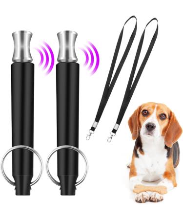 ICOUVA Dog Whistle 2 Pack Professional Ultrasonic Dog Training Whistle With Lanyard Neck Strap Training Assistant for Recall and Barking Control - Buy Online on SooperMarket.com
