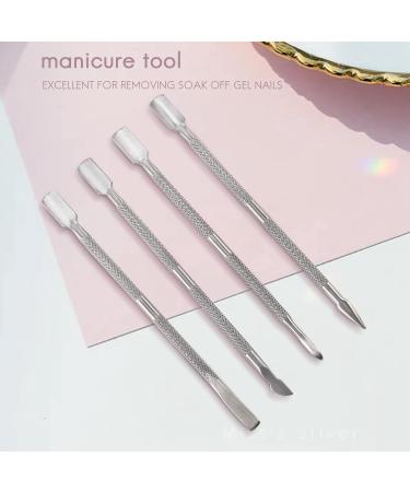 1 Set of 4 Removal Tool for UV Manicure Cuticle Cutter (4 Pieces Silver) - Buy Online on SooperMarket.com