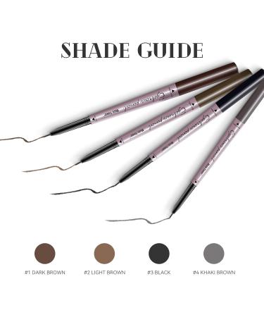 Music Flower Double Ended Waterproof Eyebrow Pencil - Smudgeproof & Long Lasting Dark Brown Brow Pen - Eye Makeup Essential - Buy Online on SooperMarket.com