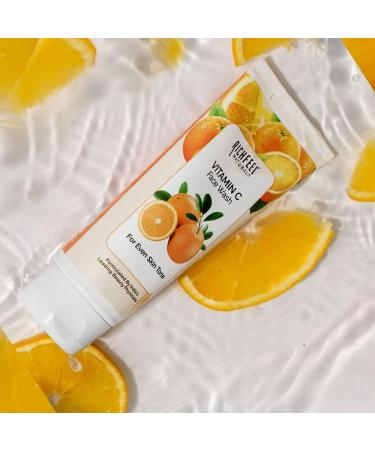 Richfeel Vitamin C Face Wash | All Skin Types | Glowing & Brightening | Refreshing | Paraben & Sulphates Free | Face Wash for Women & Men | 100 ml - Buy Online on SooperMarket.com