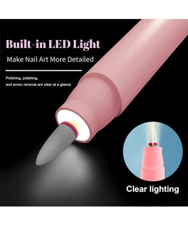Electric Nail Files Portable Rechargeable Cordless Nail Drill for Acrylic Gel Nails 12 Drill Bits Professional Electric Manicure Pedicure Kit for Grinding Polishing Trimming Home Salon Use Pink - Buy Online on SooperMarket.com