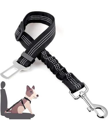 LauCentral Dog Seat Belts for Car Headrest Restraint Puppy Safety Adjustable Dog Car Seatbelts and Strong Leash Leads Accessories for Dogs Cats Pets Black